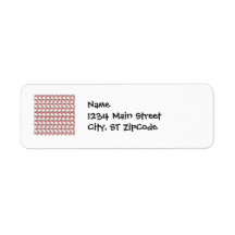 Heart Shape and the American Flag Pattern Return Address Labels