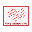 Heart Shape Frame postcards