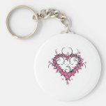 heart shape stars tattoo design keychains
