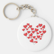 Heart Shape Using Heart Balloons Key Chain