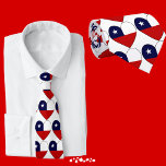 Heart-shaped Chile Flag Valentine Tie