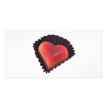 Heart shaped chocolate photo card template