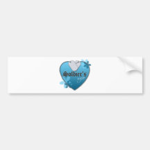 Heart Shaped Dog Tags Bumper Stickers