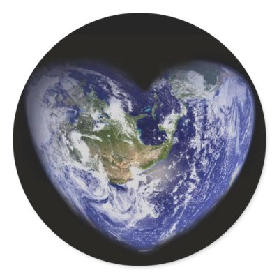 Heart-Shaped Earth Sticker by ottergraph