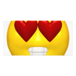 heart shaped eyes smiley photo cards