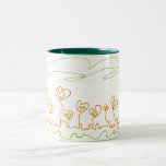 heart shaped flowers mugs