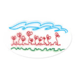 heart shaped flowers sticker stickers