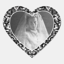 Heart Shaped Photo Frame Floral Heart Stickers