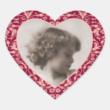 Heart Shaped Photo Frame Floral Heart Stickers