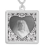Heart Shaped Photo Frame Floral Jewelry