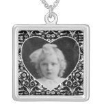 Heart Shaped Photo Frame Floral Necklace