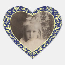 Heart Shaped Photo Frame Floral Stickers
