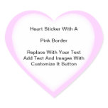 Heart Shaped Stickers With A Pink Border In Sheets