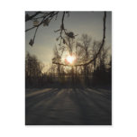 Heart Shaped Winter Sunrise Post Card