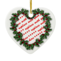 Heart Shaped Wreath Christmas Photo Frame Christmas Ornament