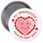 Heart Smile Grandkids Button