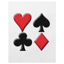 Heart, Spade, Club and Diamond Flyer Design