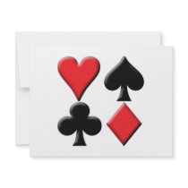 Heart, Spade, Club and Diamond Announcements