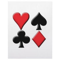 Heart, Spade, Club and Diamond Customized Letterhead