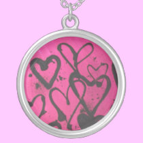 Heart Splatters necklaces