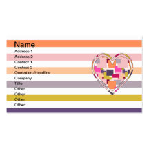 HEART SQUARED BUSINESS CARD TEMPLATES