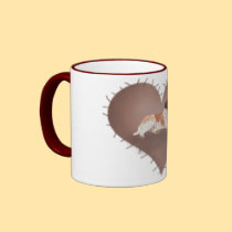 Heart St Bernard mugs