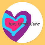 Heart Sticker "Love Came Down" by GDaisy stickers
