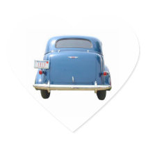 Heart Stickers, Vintage Blue Chevy Father's Day