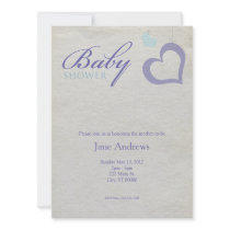 Heart Strings Baby Shower - Purple & Blue Invitations
