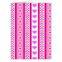 heart stripe greeting cards