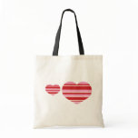 Heart Stripes Canvas Bag