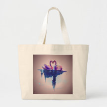 HEART SWANS by SHARON SHARPE Tote Bag