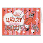 Heart Tamer Retro Valentine Card