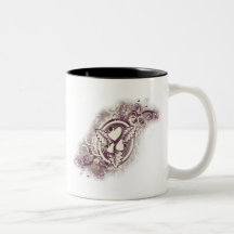 Heart Tattoo Flowers (Espresso and Cream) Mugs