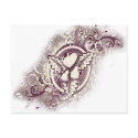 Heart Tattoo Flowers (Espresso and Cream) postcards