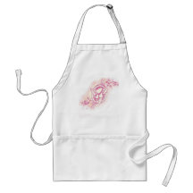 Heart Tattoo with Flowers Apron