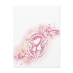 Heart Tattoo with Flowers Postcard