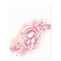 Heart Tattoo with Flowers Postcard
