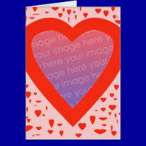Heart Template Greeting Card - 1 cards