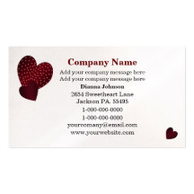 Heart Themed Buisness Cards Business Card Templates