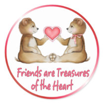 Heart Treasures Round Sticker