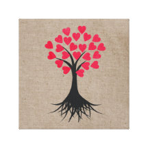 Heart Tree Gallery Wrapped Canvas