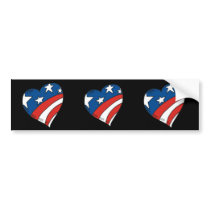 Heart USA Flag Tshirts and Gifts Bumper Stickers