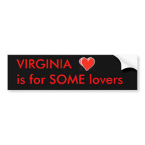 heart, VIRGINIA is for SOME lovers Bumper Sticker