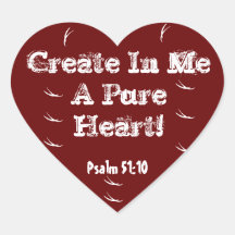 Heart warming heart sticker create in me verse!