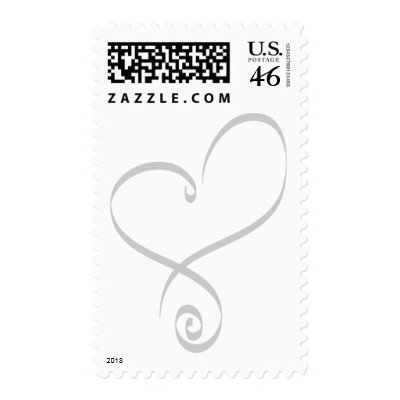 Heart Wedding Postage Stamps by White_Wedding