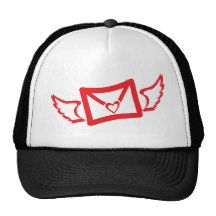 heart wings mesh hats