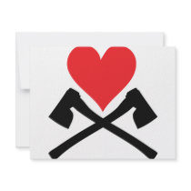 heart with axes icon custom invitations