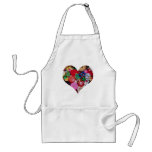 Heart with Christmas Tree Buttons Apron