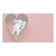 heart with cupid business card